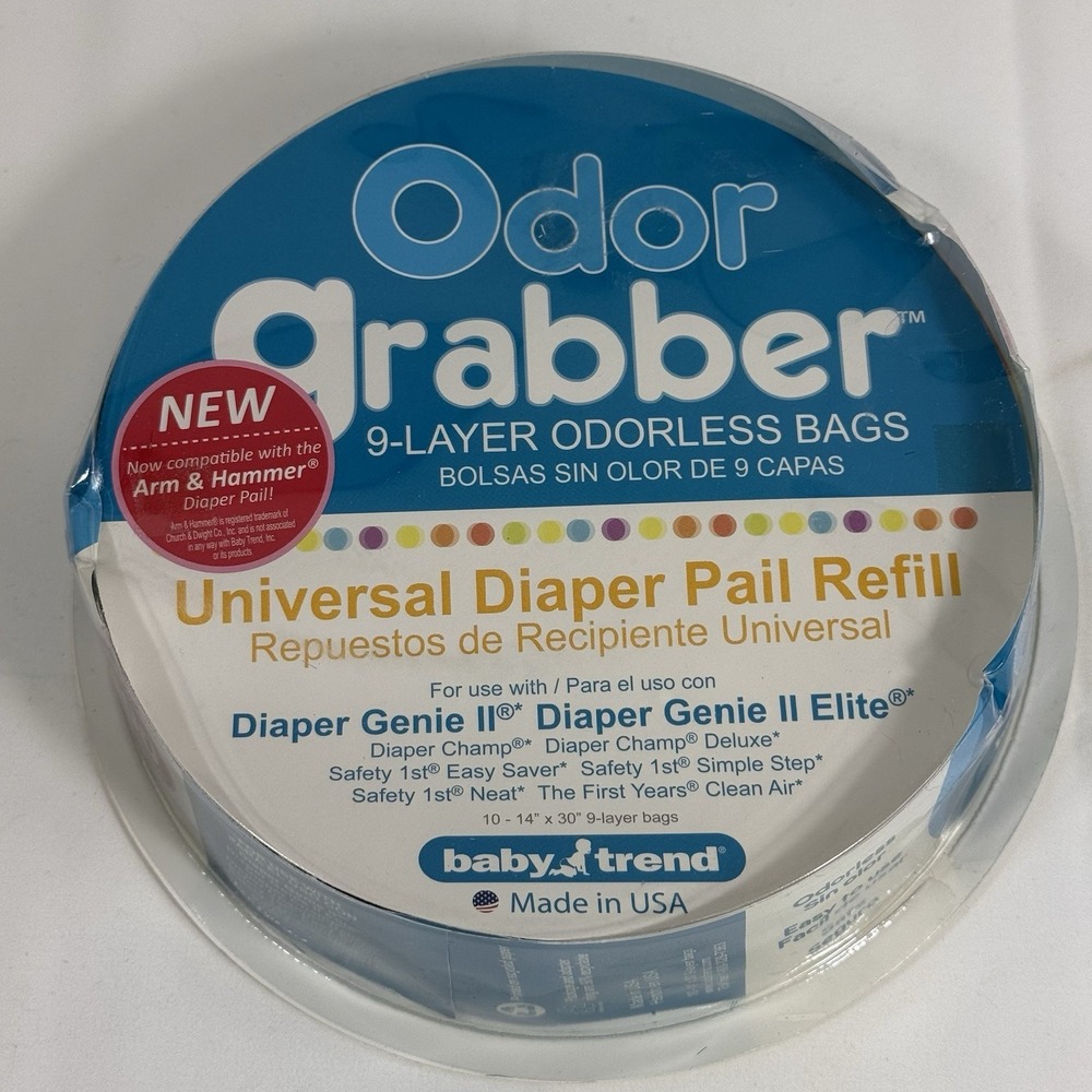 Odor Grabber Baby Trend 9-Layer Odorless Bags Diaper Pail Refill Universal